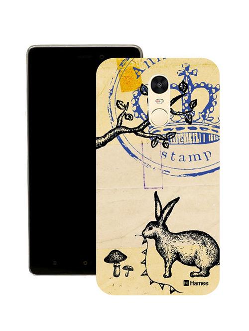 customizable hamee original cover thin fit plastic hard back case cover for lenovo k6 power (rabbit stamp) - 12710123 - Very Small Image - 1
