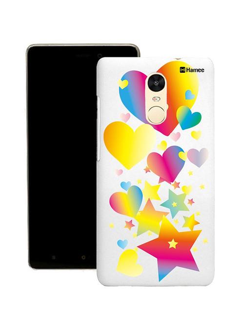 customizable hamee original cover thin fit plastic hard back case cover for lenovo k6 power (neon hearts and stars) - 12710241 - Very Small Image - 1