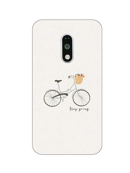 customizable hamee original cover thin fit plastic hard back case cover for lenovo k6 power (keep going bicycle) - 12710518 - Very Small Image - 1