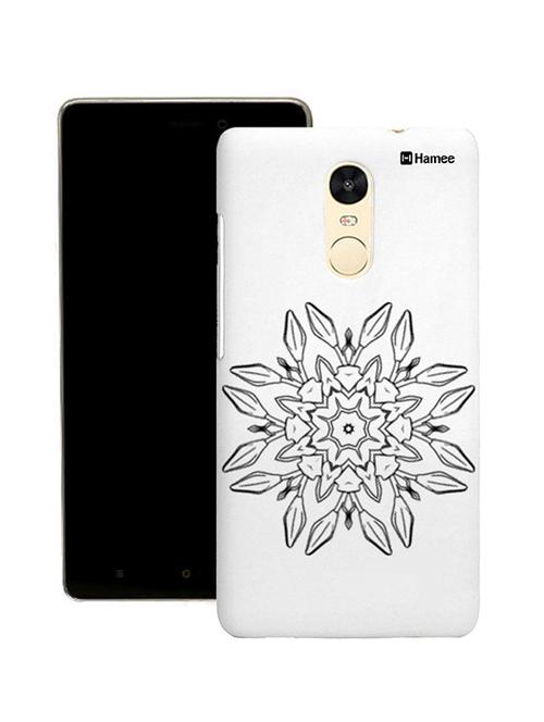 customizable hamee original cover thin fit plastic hard back case cover for coolpad note 5 (black flower outline) - 12711924 - Very Small Image - 1