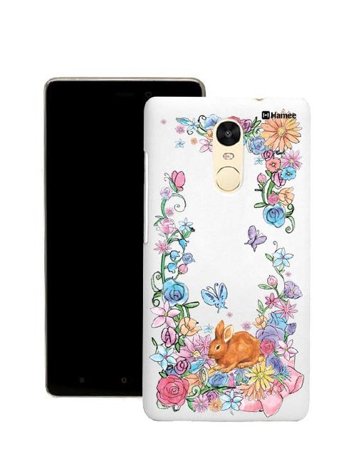 customizable hamee original cover thin fit plastic hard back case cover for coolpad note 5 (rabbit in garden / multicolour) - 12712006 - Very Small Image - 1