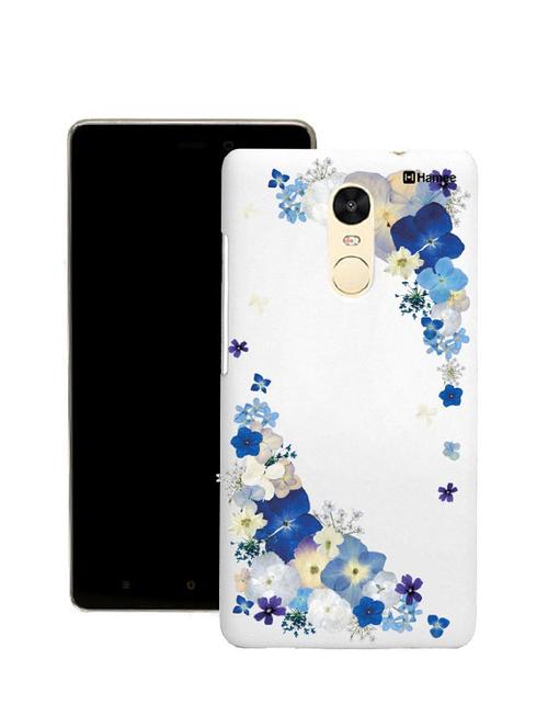 customizable hamee original cover thin fit plastic hard back case cover for coolpad note 5 (blue white corner flowers) - 12712025 - Very Small Image - 1