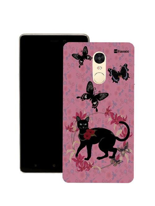 customizable hamee original cover thin fit plastic hard back case cover for coolpad note 5 (black cat buttefly on pink) - 12712033 - Very Small Image - 1