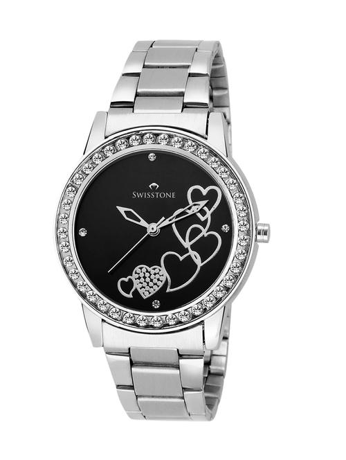 crystal studded stainless steel chain wrist watch - 12719617 - Very Small Image - 1