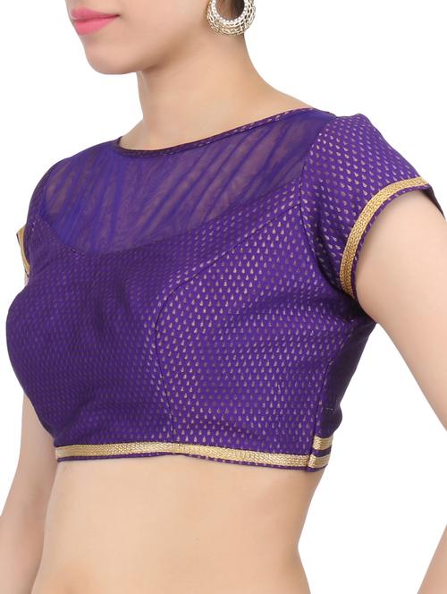 gold and purple brocade blouse - 1274583 - Very Small Image - 1