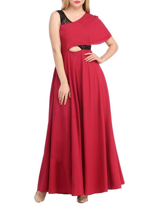 red crepe dress - 12754996 - Very Small Image - 1