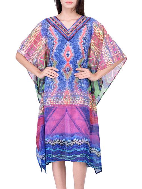 multi colored polyester kaftan - 12755847 - Very Small Image - 1
