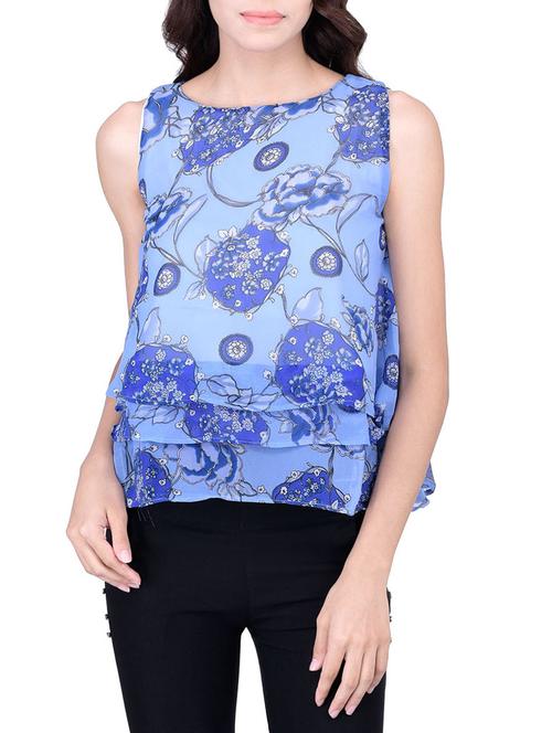 women's layered boat neck top - 12755885 - Very Small Image - 1