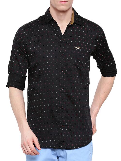 black cotton casual shirt - 12757499 - Very Small Image - 1