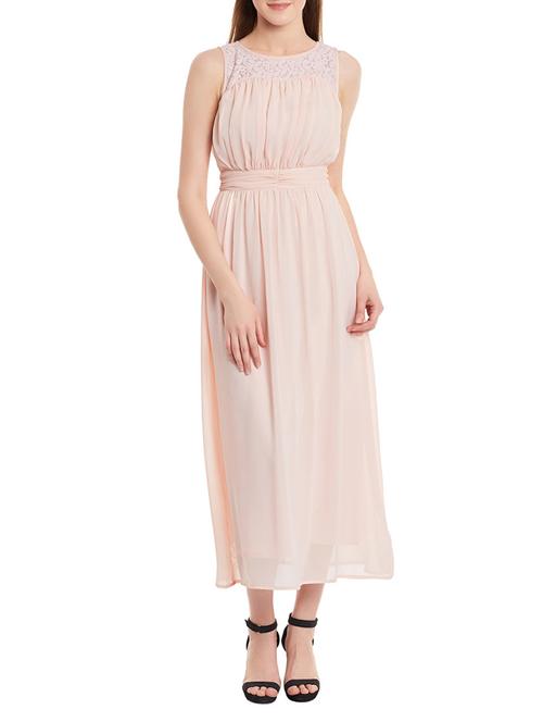 baby pink georgette dress - 12758379 - Very Small Image - 1