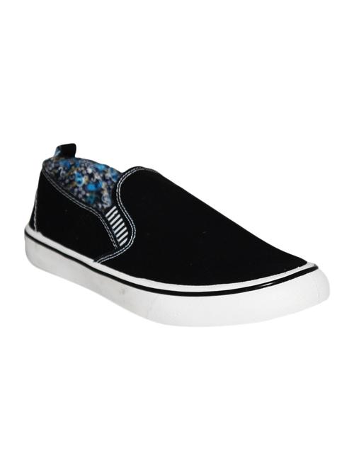 black canvas slip on shoes - 12760776 - Very Small Image - 1