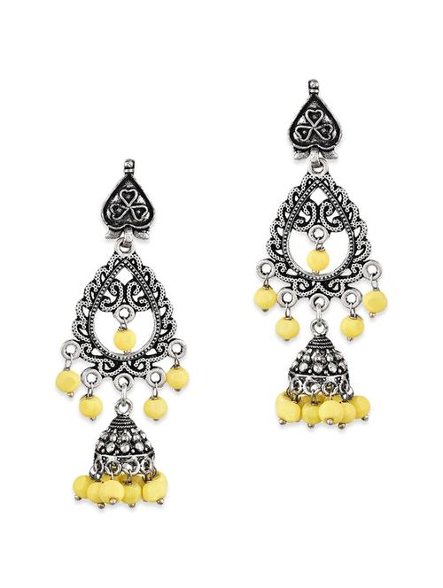 silver metal chandellier earrings - 12761904 - Very Small Image - 1