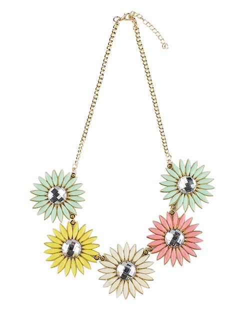 Multi Colored Metal Necklace - 12762714 - Very Small Image - 1