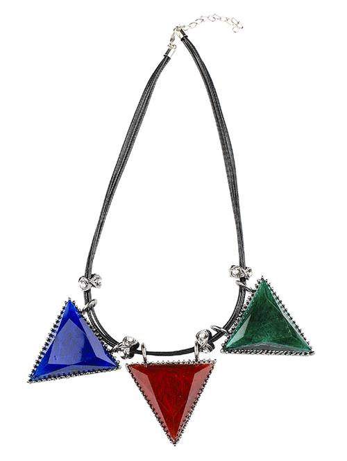 Multi Colored Metal Necklace - 12762779 - Very Small Image - 1