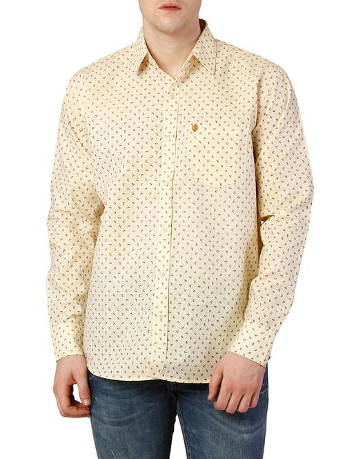 yellow cotton casual shirt - 12776177 - Very Small Image - 1