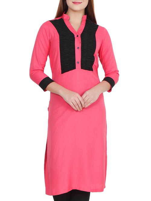 women's straight kurta - 12776787 - Very Small Image - 1