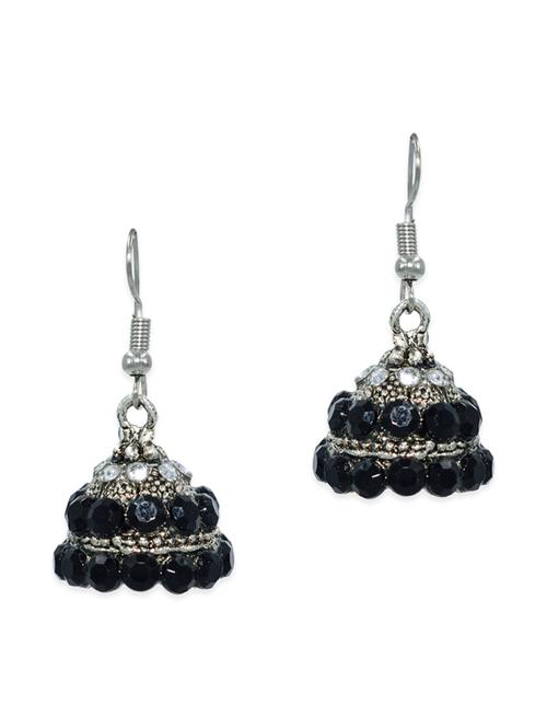 black brass jhumka earring - 12777342 - Very Small Image - 1