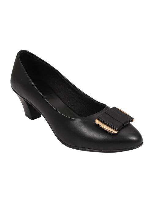 black leather slip on pumps - 12777613 - Very Small Image - 1