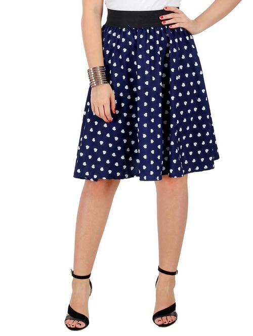 blue printed crepe skirt - 12778680 - Very Small Image - 1
