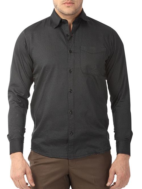 black cotton casual shirt - 12778814 - Very Small Image - 1