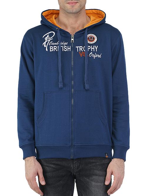 dark blue fleece printed sweatshirt - 12779065 - Very Small Image - 1