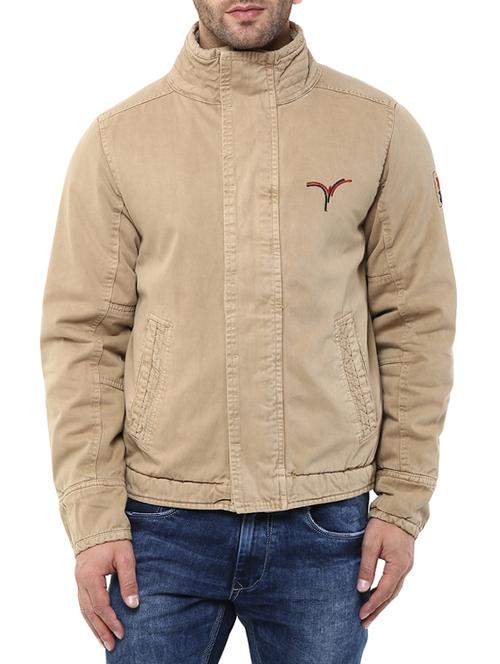 beige cotton casual jacket - 12780656 - Very Small Image - 1
