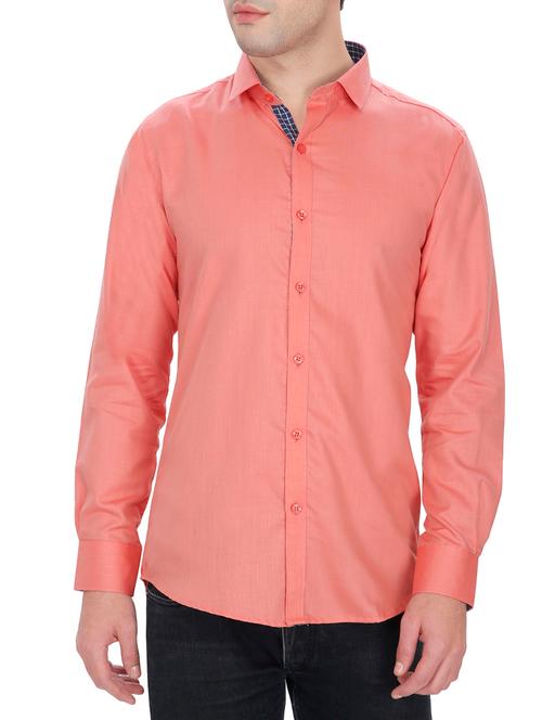 orange cotton casual shirt - 12782721 - Very Small Image - 1