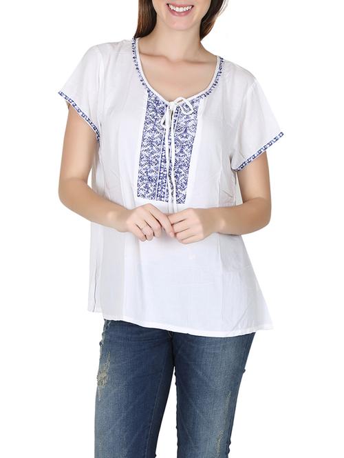 white cotton regular top - 12786042 - Very Small Image - 1