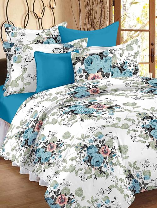 ahmedabad cotton comfort cotton single bedsheet with 1 pillow cover - 12786122 - Very Small Image - 1