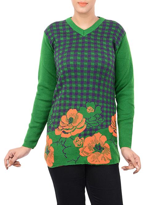 green woollen pullover - 12786165 - Very Small Image - 1