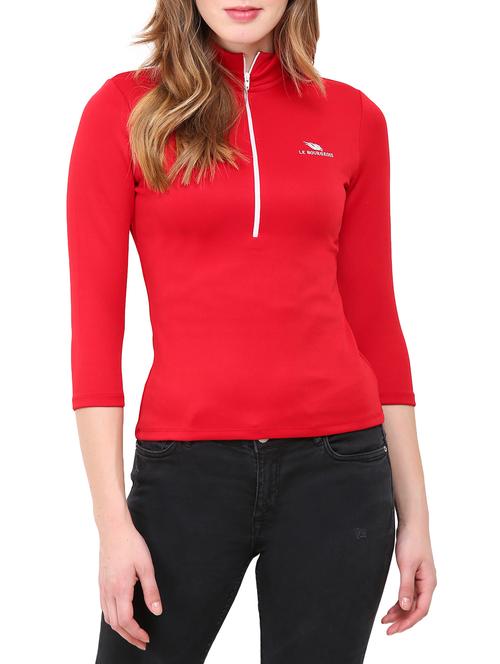 solid red cotton tee - 12786289 - Very Small Image - 1