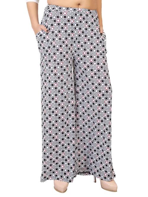 grey printed cotton palazzo - 12786448 - Very Small Image - 1