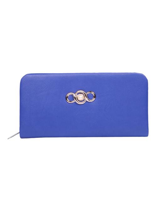blue leatherette clutch - 12787913 - Very Small Image - 1
