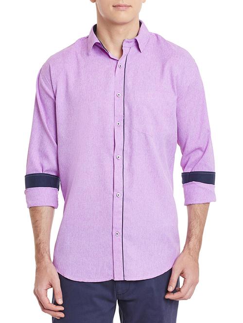 purple cotton casual shirt - 12788168 - Very Small Image - 1