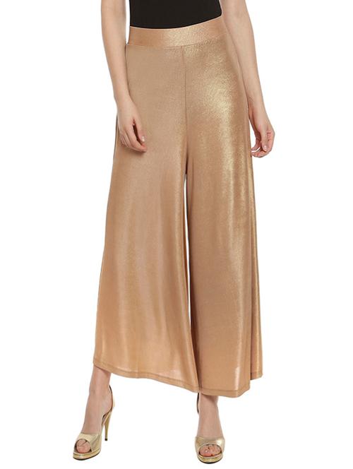 gold polyester palazzos - 12788303 - Very Small Image - 1