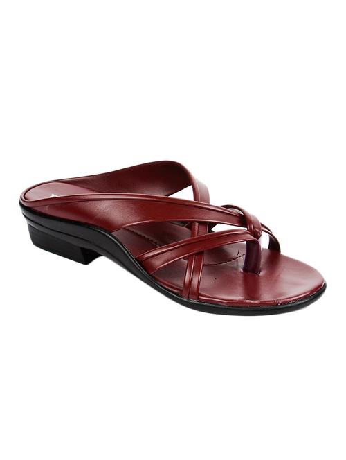 maroon  toe separator  sandal - 12791188 - Very Small Image - 1