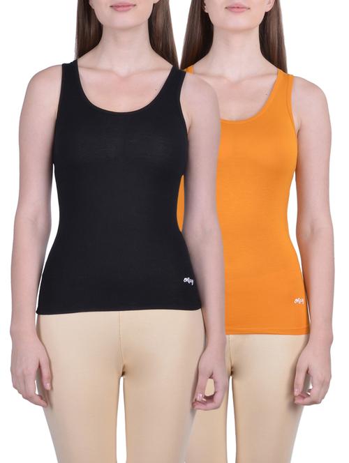 set of 2 multicolored cotton racer back top - 12793562 - Very Small Image - 1