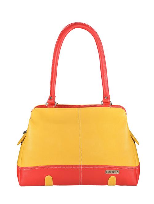 yellow leatherette handbag - 12793988 - Very Small Image - 1