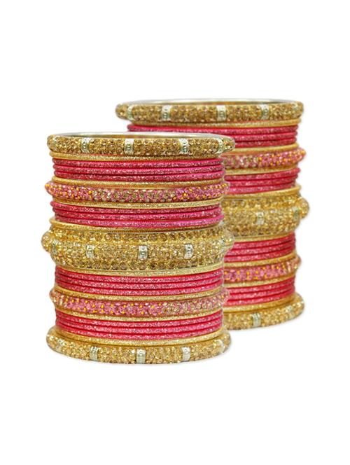 pink gold tone stone bangles - 12795297 - Very Small Image - 1