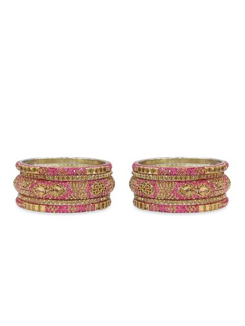 pink gold tone stone bangles - 12795729 - Very Small Image - 1