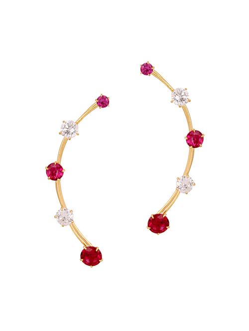 parijaat pack of cz ear cuff - 12796290 - Very Small Image - 1
