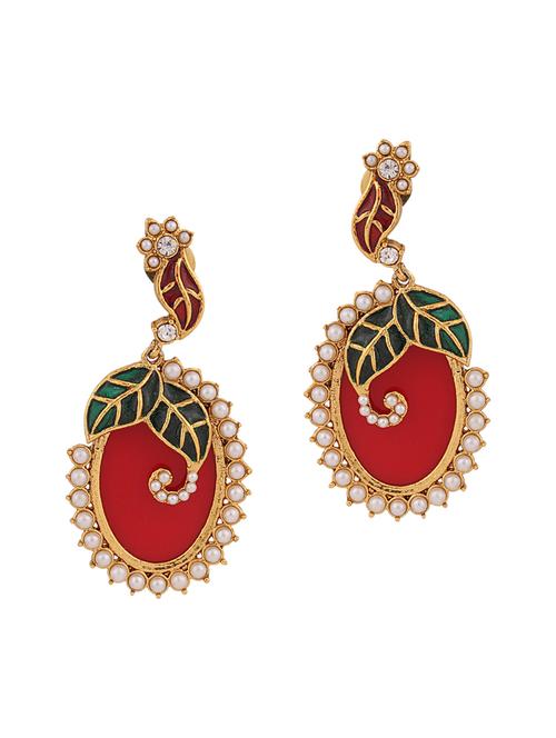 parijaat pack of cz drop earrings - 12797118 - Very Small Image - 1