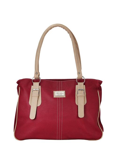red leatherette handbag - 12798042 - Very Small Image - 1
