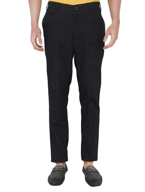 dark blue cotton chinos casual trousers - 12798292 - Very Small Image - 1