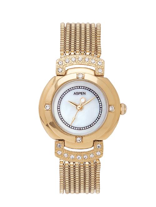 aspen ladies white color dial with mother of pearl feminine exclusive collection watch for ethnic use - 12798354 - Very Small Image - 1