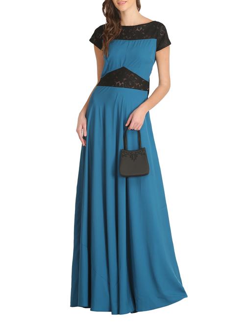 Back Bow maxi flared dress - 12801108 - Very Small Image - 1