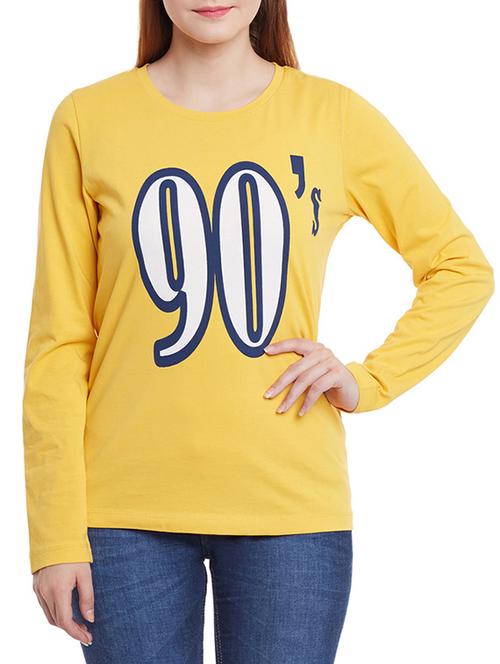 yellow cotton regular tshirt - 12801958 - Very Small Image - 1