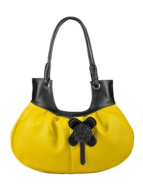 Yellow Leatherette Handbag - 12802110 - Very Small Image - 1