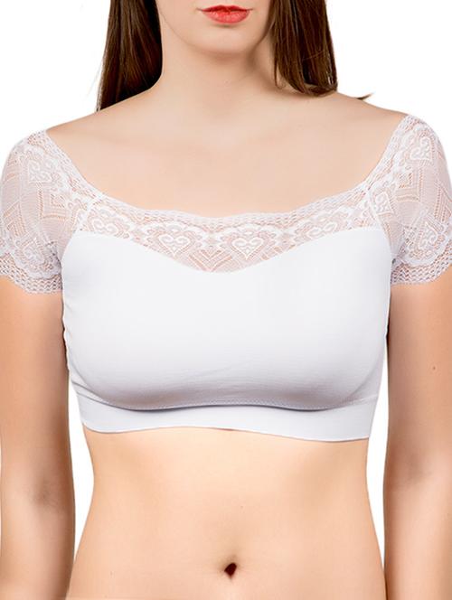 white lace stitched bralette - 12804376 - Very Small Image - 1