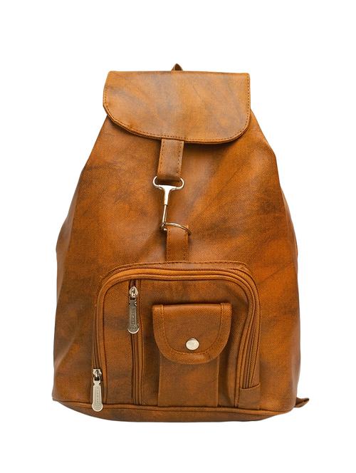 brown leatherette backpack - 12804949 - Very Small Image - 1